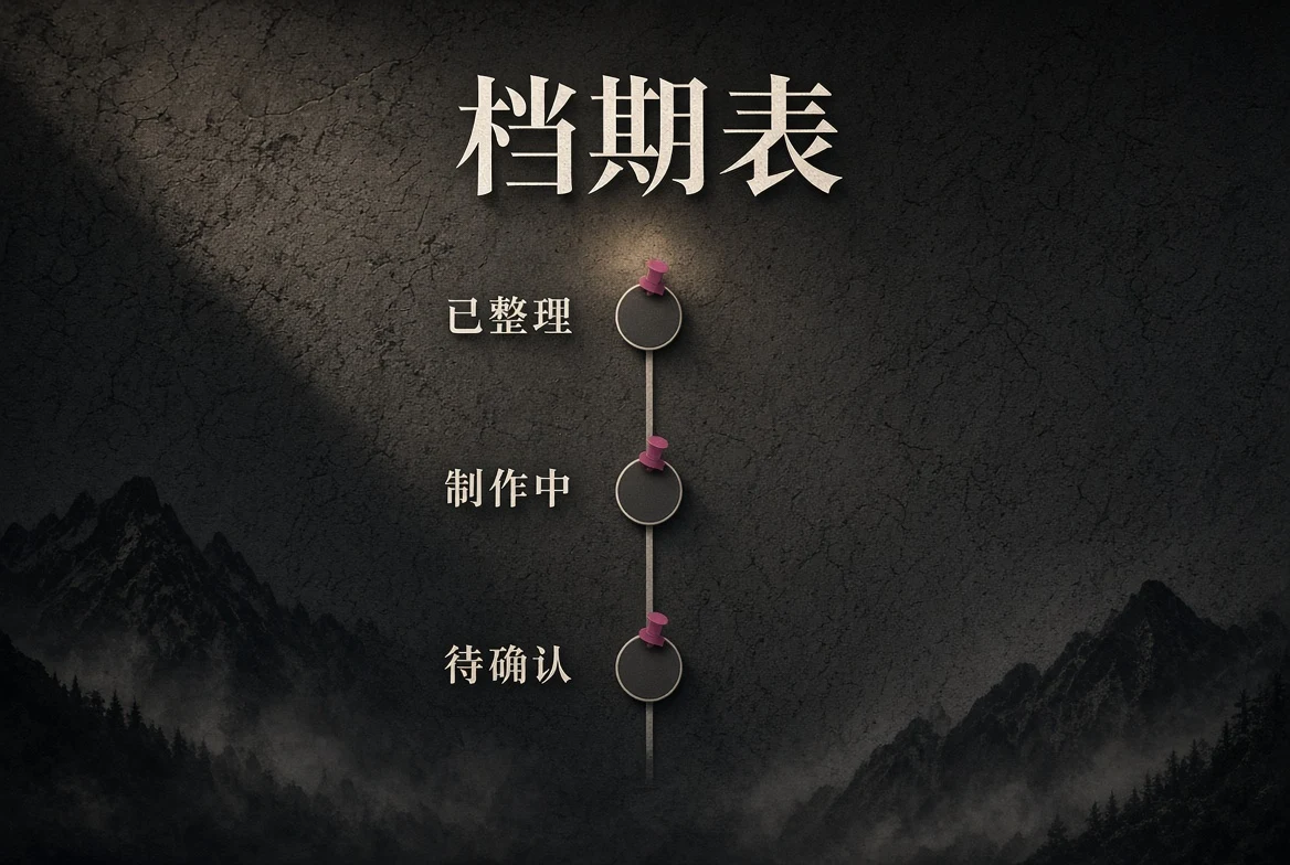 档期表整理状态